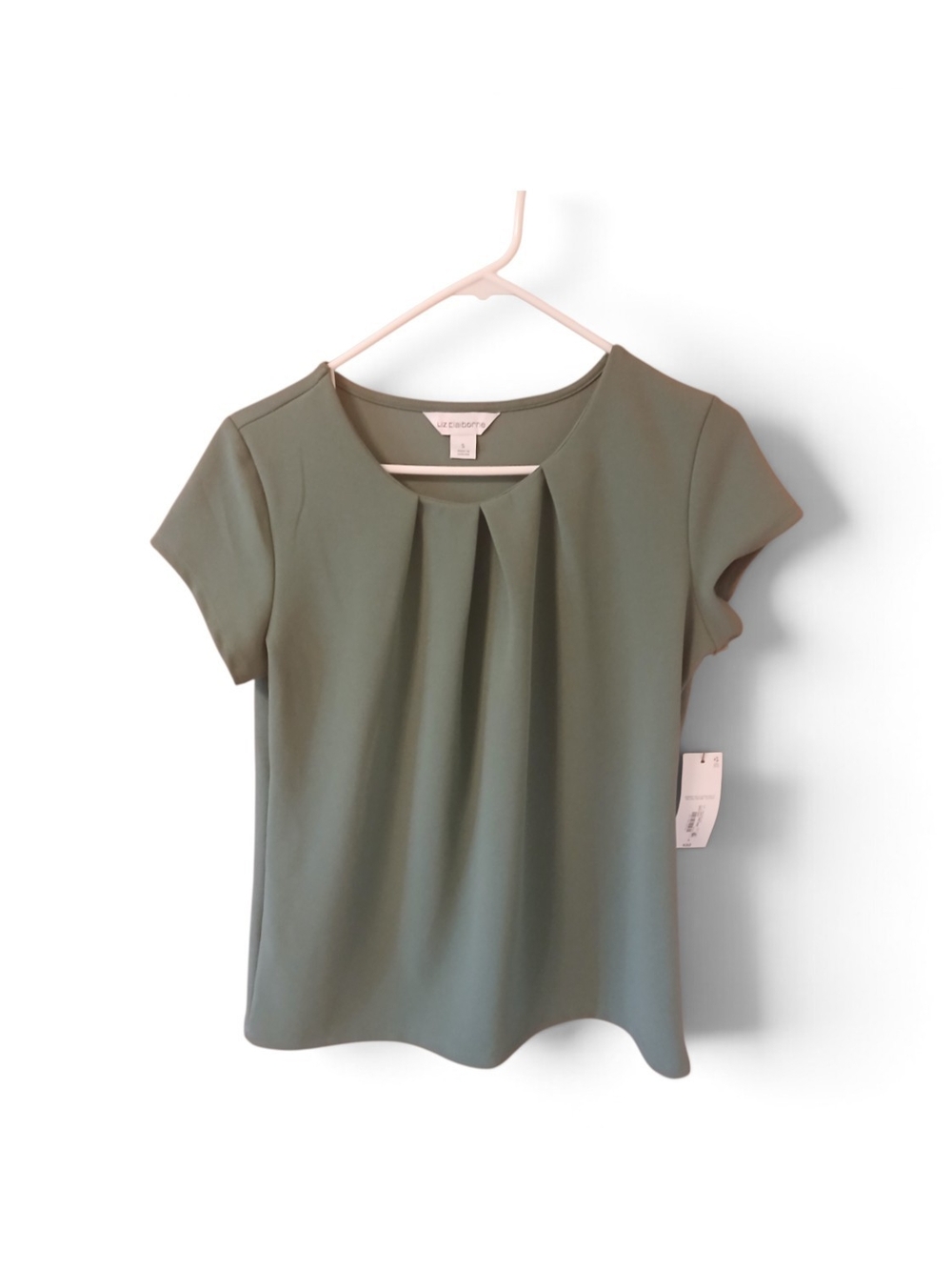 Liz Claiborne Pleated Cap Sleeve Blouse